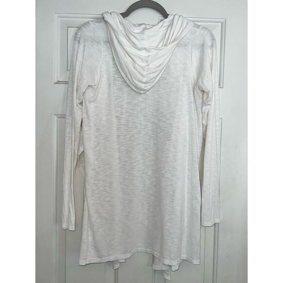 Dolan Left Coast Collection Anthropologie White Hooded Drape Cardigan - size S - Picture 2 of 4